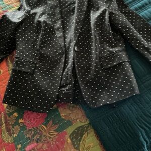 Zara Black Blazer with White Dots
